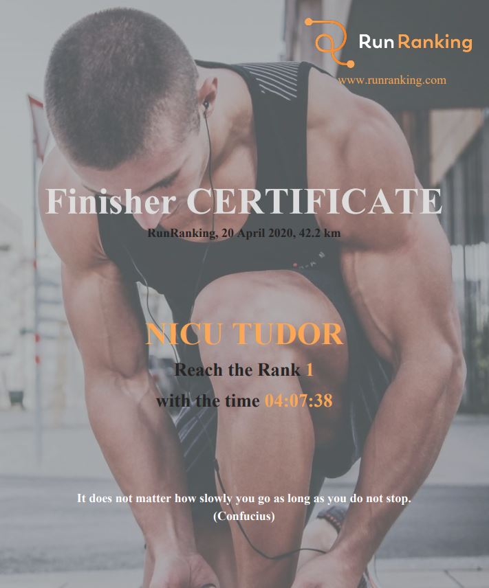 Finisher Certificate !